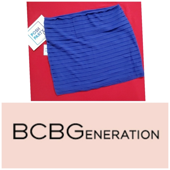 BCBGeneration royal blue  layered look mini skirt Medium - Picture 1 of 6